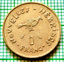 NEW HEBRIDES 1970 1 FRANC, Marianne s head & FRIGATE BIRD yes we combine postage