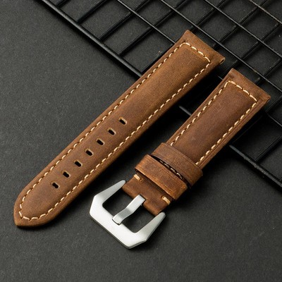 26mm Leather Watch Band Strap For Panerai PAM01074 PAM441 PAM799 PAM616 Bracelet