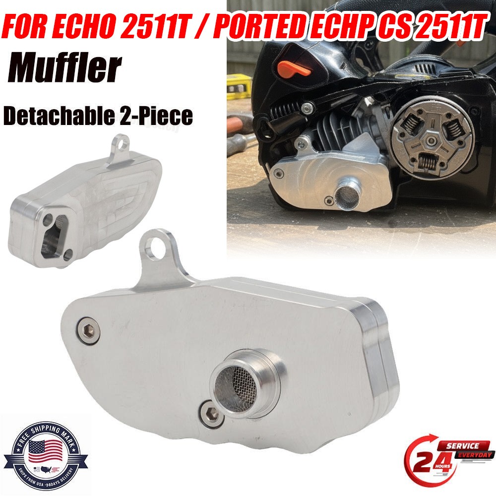 CNC Aluminum Muffler For Echo 2511T / Ported Echo CS 2511T