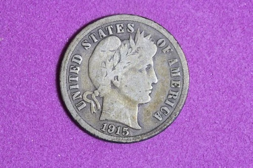 ESTATE FIND 1915 BARBER DIME #K60180