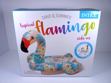 Intex Tropical Sand Summer Flamingo Ride-On Pool Float 54" Inflatable Pool Toy