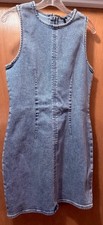Pre-Owned Express Medium Sleeveless Hyper Sculpt Mini Denim Dress