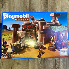 PLAYMOBIL Western Goldmine Set 5246 mit Sprengaufsatz, Alter 8-11 Jahre