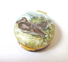 Crummles Enamel Trinket Box Red Grouse