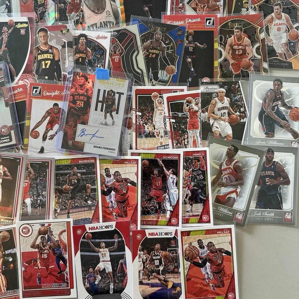 Lote de 90 cartas de los Atlanta Hawks novato automático Prizm SP Trae Young John Collins Horford Foto 4 de 4
