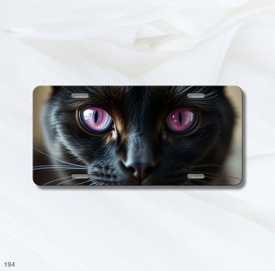 Cat Eyes License Plate Pet Cat Design Photorealistic Image Add Your Name Gift Id