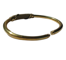 Handmade Bracelet African Cuff Wrap Bangle Unisex Brass New Made in Kenya