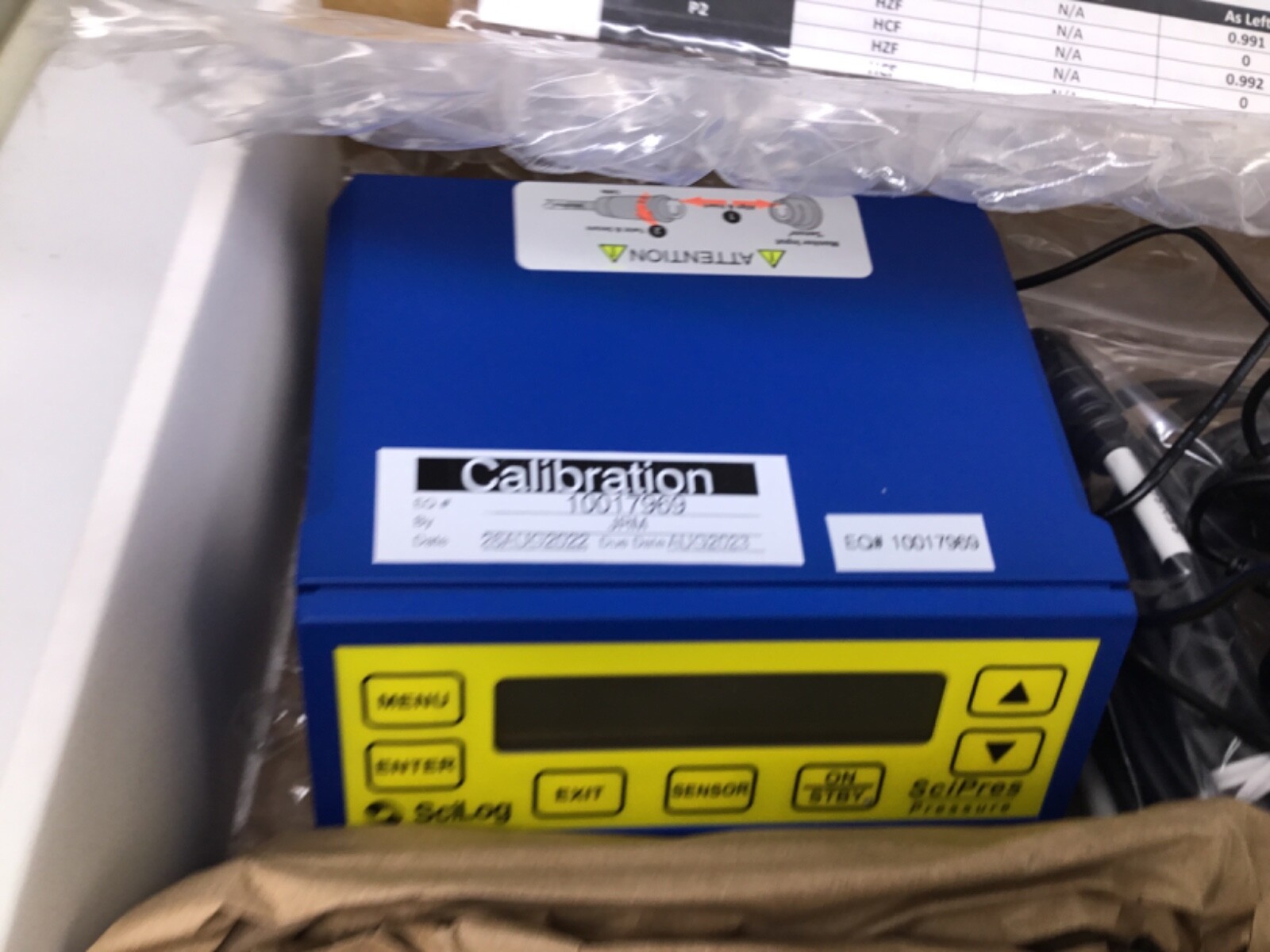 Parker SciLog SciPres Monitor 080-690 for Single-Use Sensor Bioreactors NEW!