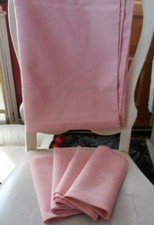 medium pink rectangle tablecloth 100" x 60" plus 4 matching napkins 16" x 16.5"