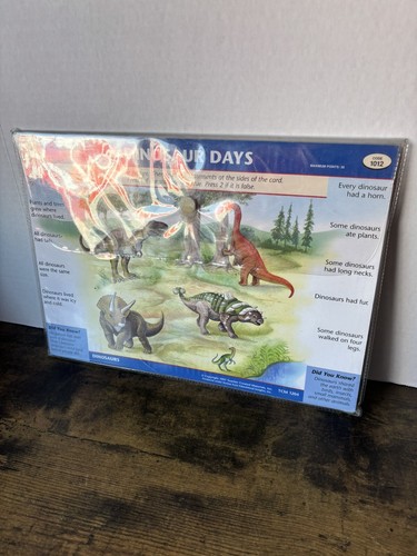 Vintage 1997 Teacher Materials Inc Dinosaur Challenge Flash Card Style Education - Picture 7 of 11