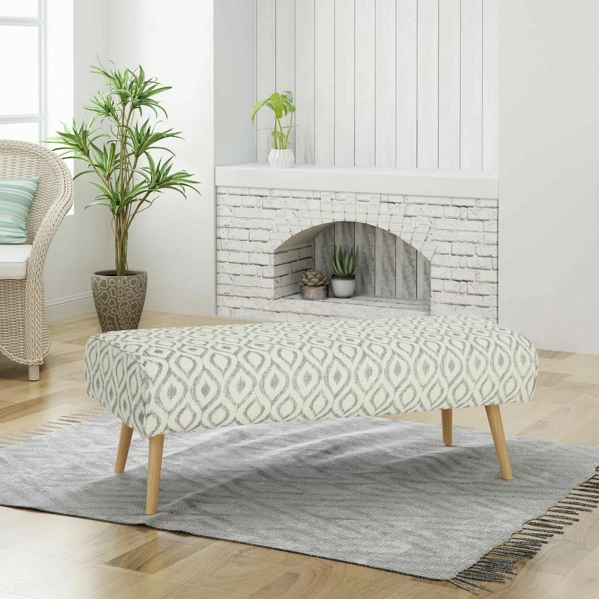 Ikat ottoman deals
