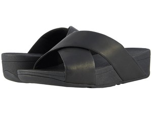fitflop lulu slide black leather