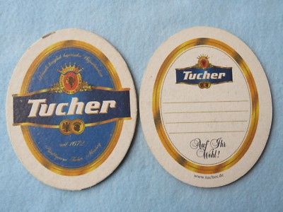 Beer Bierdeckel Coaster ~ TUCHER Weizenbrauhaus ~ Nurnberg, Germany Since 1672