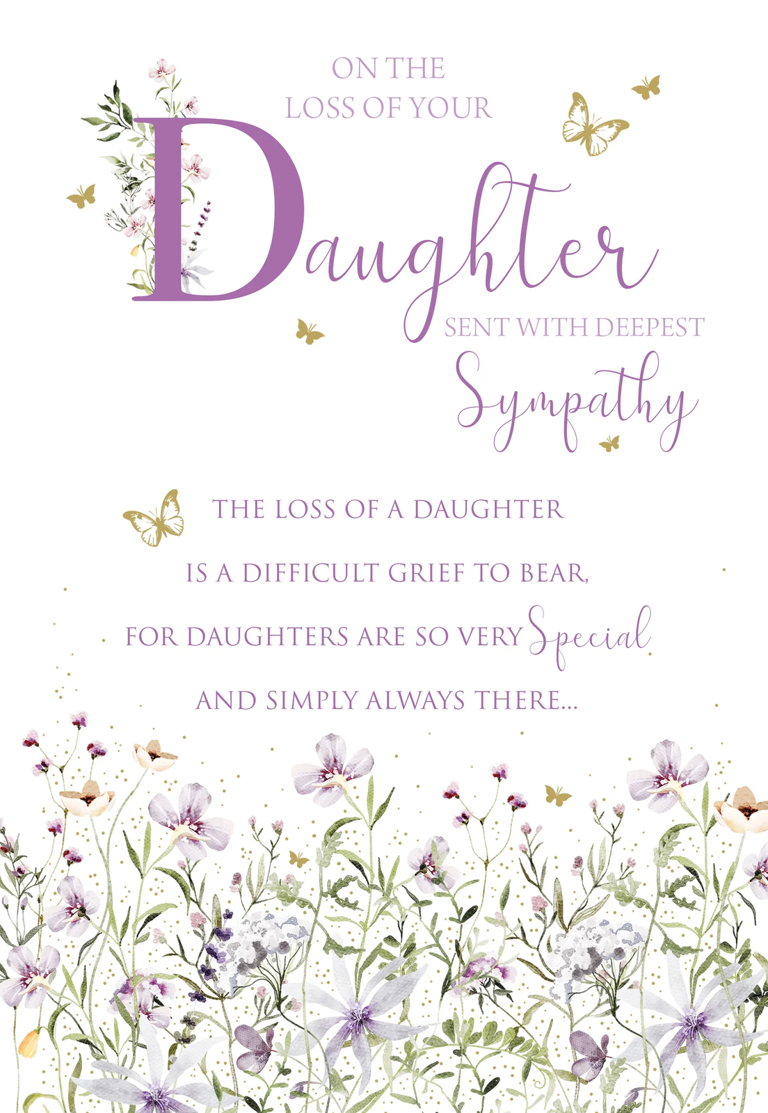 Sympathy Card Loss Daughter Bereavement Condolence Cherry Orchard