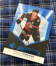 2022-23 SP Authentic Profiles Blue #AP-7 Brady Tkachuk Ottawa Senators