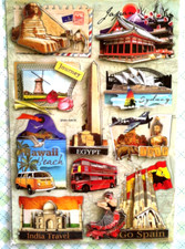 Travel Stickers Paris Dubai London Hawaii Italy Japan Countries Cities 30 pc New