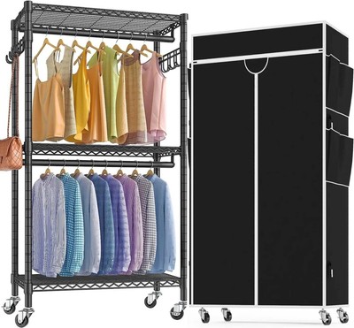 Kleiderständer Kleiderstange Garderobenwagen Höhenverstellbar Schlafzimmer Stabi