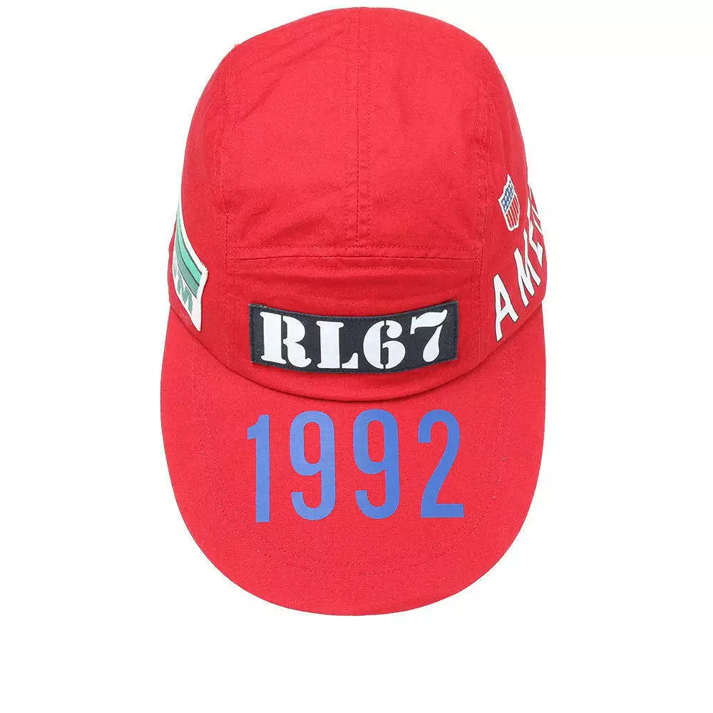 NEW Polo by Ralph Lauren Stadium 1992 Hat Cap L/XL P-Wing Crest Red Vintage