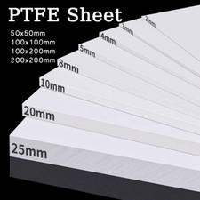 PTFE Sheet Hochtemp Platte Kunststoff Blech Zuschnitt Wei&szlig; Dicke 0,2/0,3~30mm