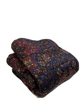 RALPH LAUREN Brentford Paisley Medallion Blue Red Comforter Sateen FULL QUEEN