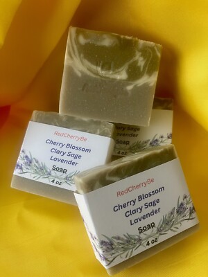 Natural Homemade Soap Cherry Blossom Clary Sage Lavender