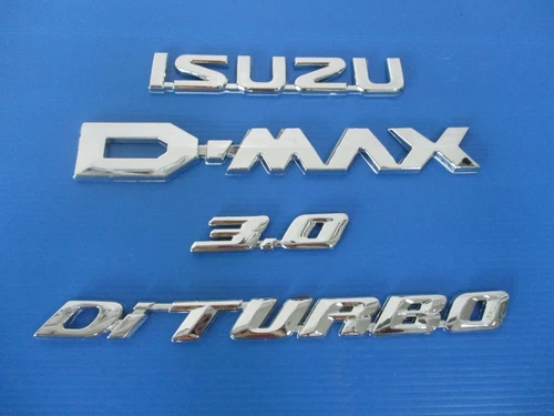 WITH FOR ISUZU D-MAX DMAX CHROME LOGO DECAL EMBLEM SET  (si448)