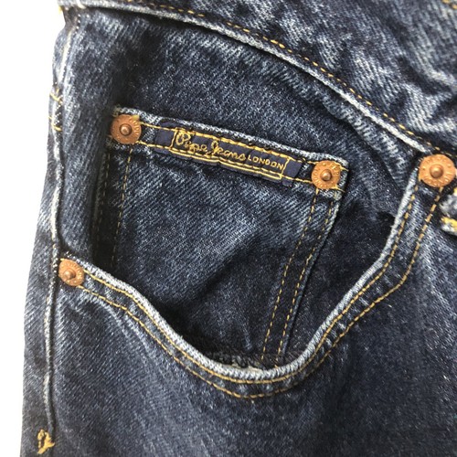 Women's Pepe Jeans London Betty Unisex Youth Size 29 Length 41” Vintage Cotton - Picture 5 of 17