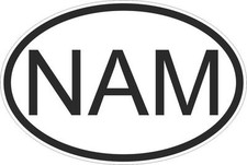 Adesivo adesivi sticker codice auto moto ritagliato nazioni ovale NAMIBIA