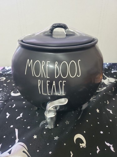 Ceramic Cauldron Halloween Witches Brew Party Beverage Dispenser Rae Dunn NWT