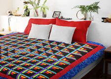 Patchwork Sparkling Diamond Log Cabin FINISHED QUILT