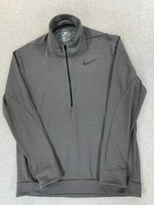 Nike Dri Fit 1/2 Zip Athletic Pullover Men's Large Gray