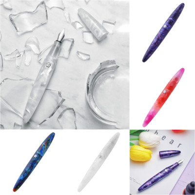 LIY FUTURE Acrylic/Resin Smooth Fountain Pen Extra Fine 0.38mm/0.5mm Nib Writing
