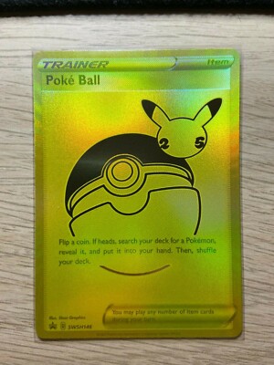 Pokemon Celebrations Ultra Premium Collection Gold Pokeball Promo Card |  eBay