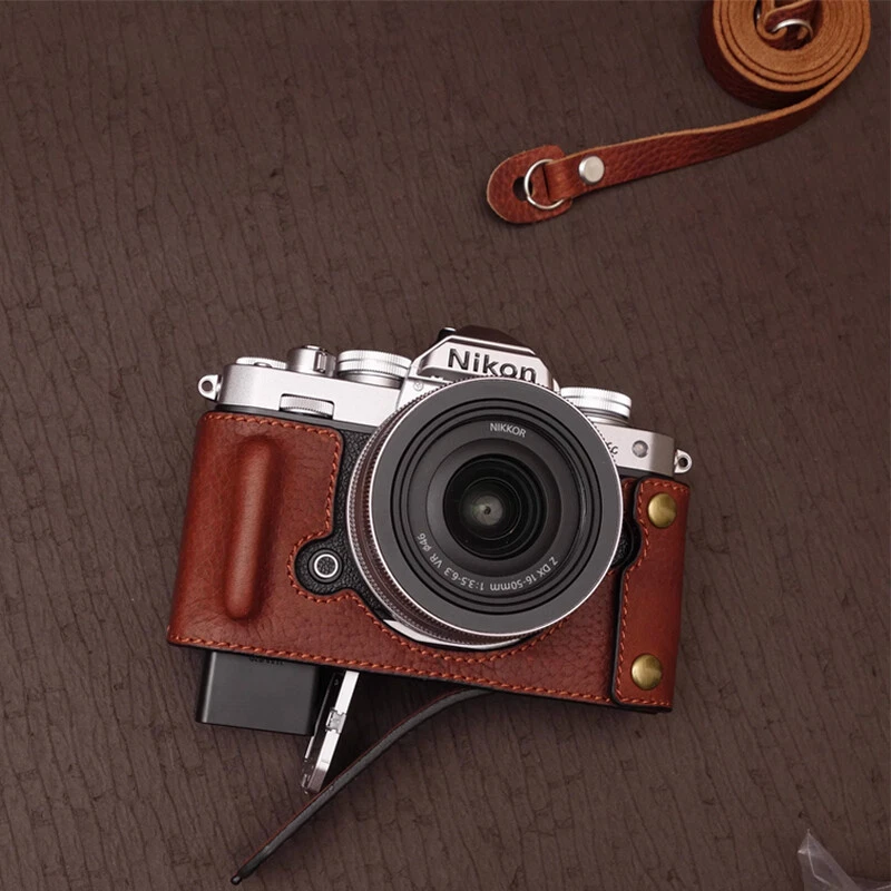 Real Leather Camera Bag Case Cover Belt For Nikon ZFC Z-FC Z30 Z50 Z6 Z7 Z7II - Image 2 of 4