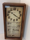 Vintage Verichron Wall Clock Shadow Box Newspaper Advertising Design