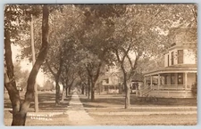 Sanborn Iowa~Residential Street~Victorian Houses~Big Porch~1912 RPPC