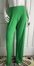Vintage 1990's Ralph Lauren Black Label Bright Green Rayon Pants Sz 12 395