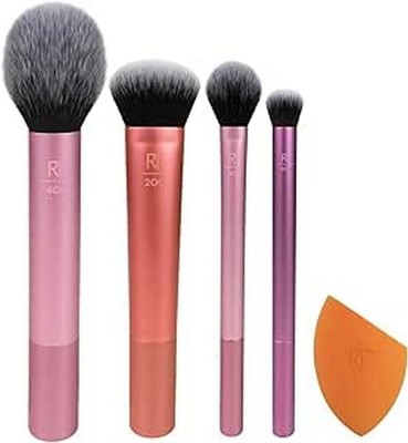 Real Techniques Make-up-Pinsel, Everyday Essentials Komplettset fürs Gesicht 5St