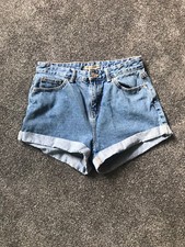 Ladies Primark blue denim shorts size 10