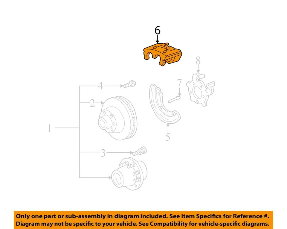 05 06 07 FORD F250SD DRIVER LEFT REAR BRAKE CALIPER OEM 2816-17 Foto 3 de 4
