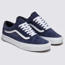 Vans Pig Suede Old Skool Skate Sneakers Shoes Navy VN000CR5BX9 US 4-13