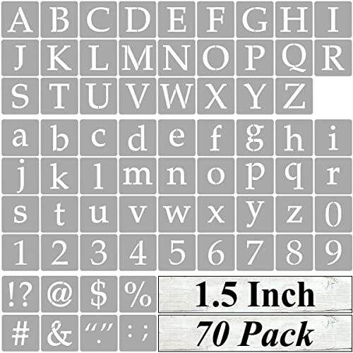 1.5 Inch Alphabet Letter Stencils for Painting - 70 Pack Letter and ...
