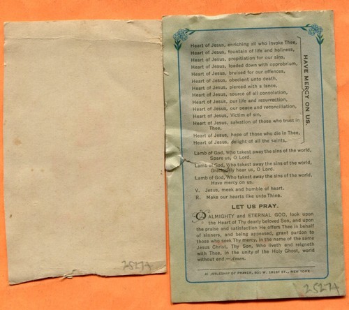Catholic Religious Prayer Cards Jesus & 1st Communion 20th Century See Scans - Picture 2 of 3