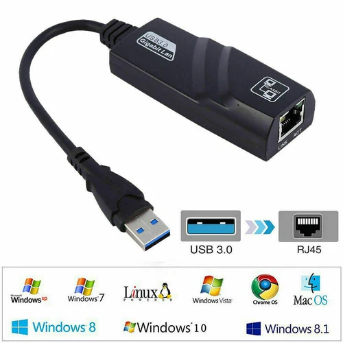 USB3.0 Gigabit LAN Netzwerkkarte auf RJ45 Adapter USB 10/100/1000Mbps Ethernet
