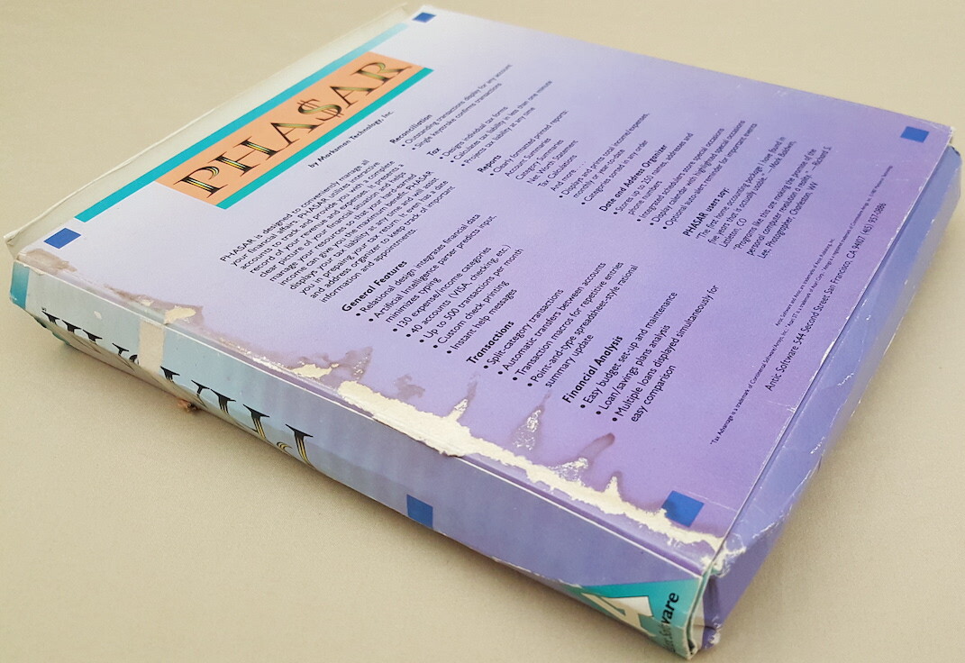 как выглядит Phasar Pha ar v3.0 Professional Home Accounting Register 1987 Commodore Amiga фото