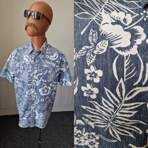 Chemise vintage imprimée bleu Aloha | Large/XL | Hawaiian Summer AM75 - Photo 1/9