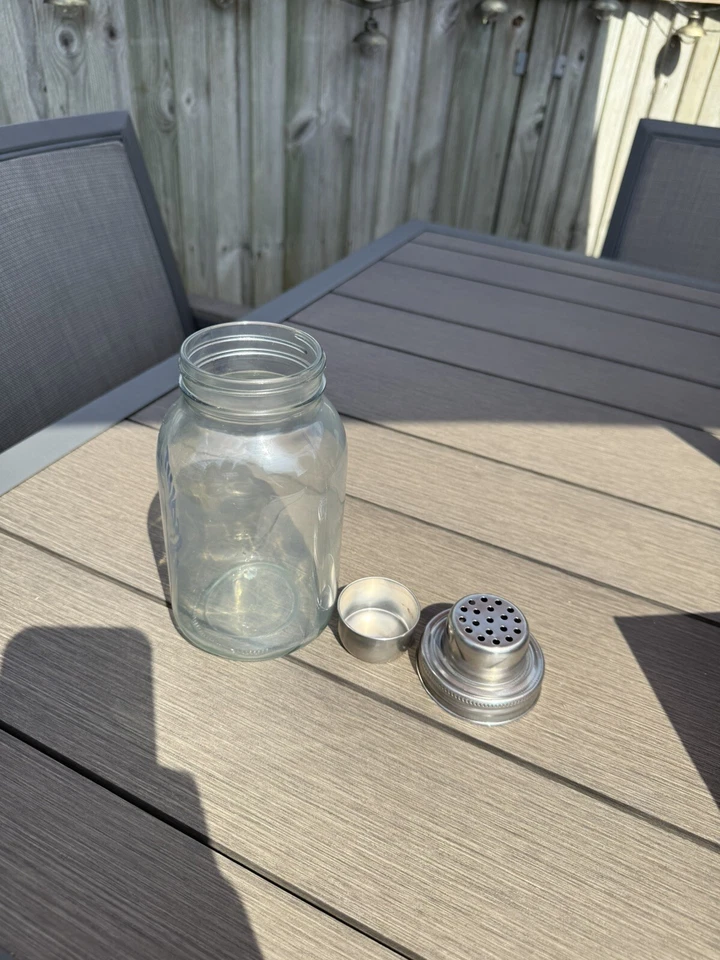 RARE ABSOLUT VODKA BRANDED GLASS MASON JAR COCKTAIL SHAKER COLLECTOR BREWERIANA - Image 3 of 3