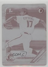 2019 Bowman Draft Printing Plate Magenta 1/1 Evan Fitterer #BD-68 0pg6