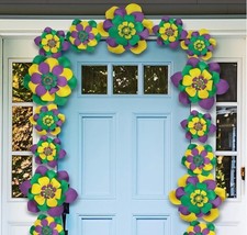 24 Pcs Mardi Gras Decorations for Party Outdoor Large Mardi Gras Porch Door Deco