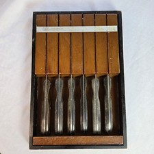 EKCO Arrowhead Steak Knife Set 6 Wood Handle ...